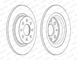 Arka Fren Diski Fiat Grande Punto Punto Evo 1.2 1.3 1.4 T-Jet 05-Opel Corsa E 1.0 1.3 CDTI 1.4 14 -