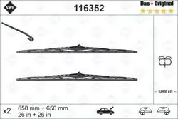 Silecek Süpürgesi (X2) / (St + Yt) Citroen C8, Peugeot 807 (650Sp + 650) / (Swf)