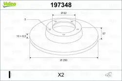 Arka Fren Aynası Havalı Corolla 1.6 1.8 2.0 Verso D 4D 04-09 290X5