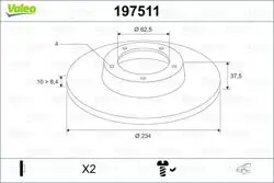 Arka Fren Aynası i10 2008-Picanto 2005-(234mm 4 Bijon)