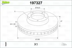 Ön Fren Disk Aynası (Adet) Mondeo III 1.8 / 2.0 / 2,2 00-07 Jaguar X Type 01-09 Ölçü (300 X 24 X 5 Bijon) Hava Soğutmalı
