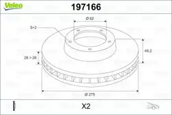 Ön Fren Aynası Havalı Toyota Lexus Es 90-97 Avensis Verso 00-09 Camry 90-96 Prevıa 00-06 (275X5)