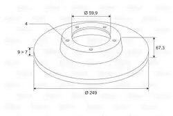 Arka Fren Disk Aynası C4 P307 (Poryalı Rulmansız) 1,4I 1.6 HDI 1,6I 2.0 HDI 2,0I