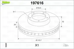 Fren Diski (Ön) (X1) Ford Galaxy 03.10-06.15, Volvo S60 10-, V60 10-, V70 07-, Xc70 07-, Land Rover
