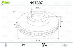 Ön Fren Diski Havalı Insignia 16 Inch Jant İçin 296mm