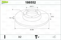 Fren Diski Arka V-Class 638 / 2 96-03 Vito 638 96-03