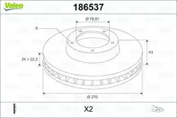 Ön Fren Aynası Havalı Transit Tourneo Transit 2.0 / 2,4 / 2,5D / 2.5 TD 94-00 15 Jant