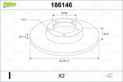 Arka Fren Aynası (Dıskı) Bravo II Linea 1,4T Jet 1,6D 2,0D 06-Stilo Croma 1.6 / 1,9D (251,5mm)
