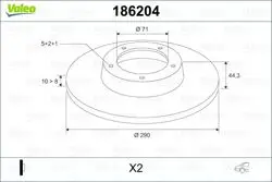 Arka Fren Aynası (Dısklı) 605 2.0 / 2,0T / 2,0I / 2,1D / 2,5Dt / 3,0 V6 90-00