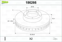 Ön Fren Aynası (Dıskı) Bravo I II Croma Doblo Idea Linea Marea Stilo Alfa 155 1.2 / 1,3 / 1.4 / 1.6 / 1.8 / 1.9 / 2.0 (284mm)