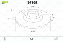 Arka Fren Disk Aynası Ducato III Boxer III Jumper III 2,2Hdı (100Bg 120Bg) 3,0 HDI 160 Cap:300mm Kalınlık:16mm 20Q (16 Jant)