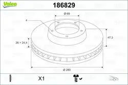 Ön Fren Disk Aynası Havalı Hyundai Elantra 1.6 2.0 00-06 Sonata 2.0 01-04 Meganetıs 2.0 01-(280X4)