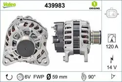 Alternatör 12V 120A Clio IV 12-Dokker 12-Duster 10-Logan II 12-Sandero II 12-1.5 DCI