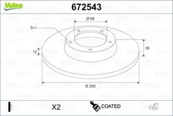 Arka Fren Aynası Havalı Audi A4 A5 Q5 A6 A7 (300X12) 08 -