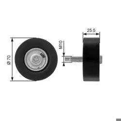 Alternatör Gergi Rulmanı Focus 1.8 16V 2.0 16V (98 04) Connect 1.8 16V (02) / (Saptırma Makarası)