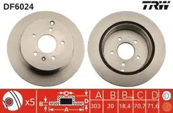 Arka Fren Aynası Havalı 303mm Captiva Antara 06 -