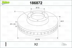 Ön Fren Aynası Havalı Mazda 5 05-Mazda 3 03-10 277X5