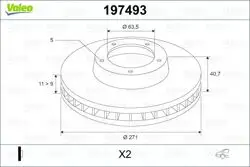 Arka Fren Disk Aynası Focus III Cb8 11-14 Focus Iııı Cew 14-Düz 271mm
