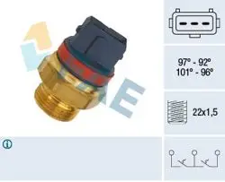 Radyatör Müşürü (97 / 92°) Berlingo Partner Xud7 / Xud9 Saxo Vts P106 Gtı Tu5j4 P205 P405 P106 Saxo Ax Tu5jp / Tud5 Xsara P306 1.8 8V P406 Xsara 2.0 16V