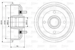 Kampana Arka (180 mm) (+ ABS) Escort 90-00 Courıer Fiesta Fıesta III Fiesta IV 00-12