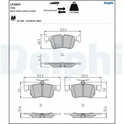 Arka Fren Balatası Focus IV 18-Galaxy 15-Kuga II 14-Mondeo V 14-S-Max 15 -