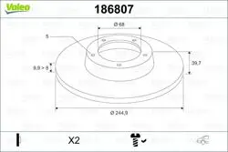 Fren Diski VW A4 01-08 Arka 245X10 Takım