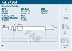 Kızdırma Bujisi Astra G / Zafira A Y20dth-Y22dth