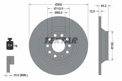 Fren Diski VW A6 Arka 04-302X12