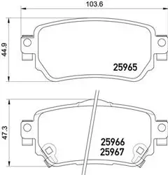 Fren Balatası Nissan Qashqai X-Traıl 14-Arka