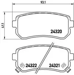 Fren Balatası Era i30 i20 İx35 Tucson 07-Arka