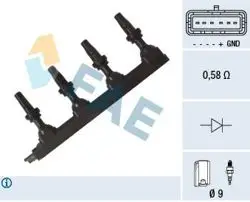 Ateşleme Bobini 301 308 T9 C Elysee Ec5 1.6 16V