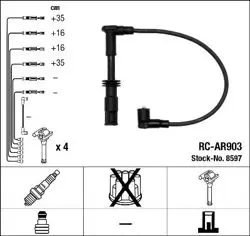 Alfa Romeo Twinspark Buji Kablosu Set 98-03 2 Kısa