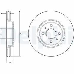 Fren Diski Ön i20 15-/ Rio 11-1.4 CRDI 15 Jant Havalı 280mm 4 Bijon