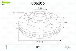 Ön Fren Aynası (Dıskı) Doblo III Egea 1.3 / 1.6 / 2.0 10-Alfa Romeo 147 156 (5 Bijon 284mm)