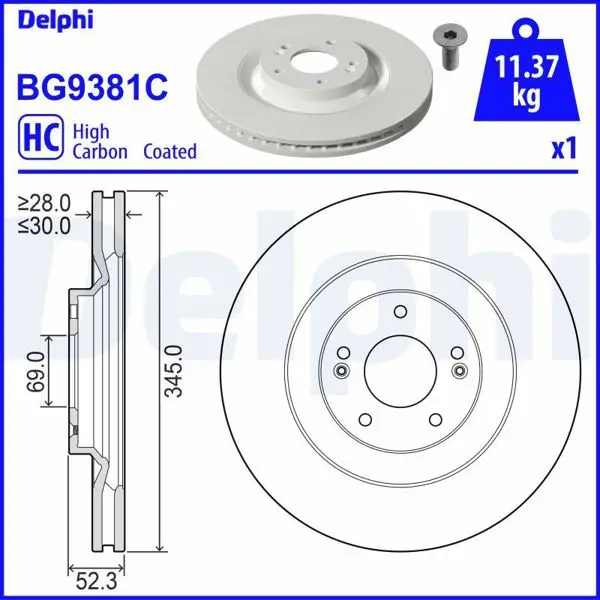 Fren Diski (Tekli Paket)-Boyalı, Delikli