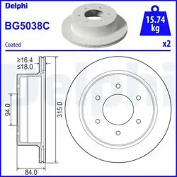 Fren Diski (Çiftli Paket)-Boyalı, Deliksiz