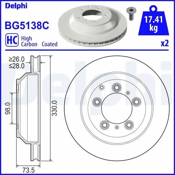 Fren Diski (Çiftli Paket)-Boyalı, Delikli
