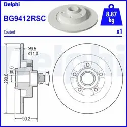 Fren Diski (Tekli Paket)-Rulmanlı-Boyalı, Deliksiz