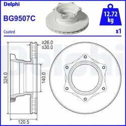Fren Diski (Tekli Paket)-Boyalı, Delikli