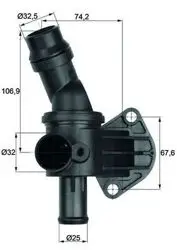 Termostat 87°C 04-11 Passat-Jetta-Golf.V 2.0Fsi