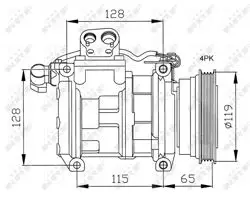 Klima Kompresörü BMW M51 D25 E36 91  98 Range Rover 2 P38a 2.5 D 94  02