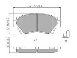 Ön Fren Balatası Lexus 90-96 Altezza 99-05 Camry 92-97 Celıca 94-99