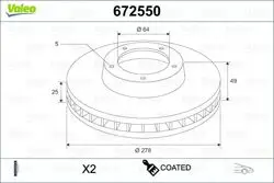 Ön Fren Disk Ayna (X2) Volvo C30 (533) 1.6 D2 , C30 (533) D3 C70 II (542) D3 , C70 II (542) D4 S40 II (544) D3 , S40 II (544) D4 , S40 II (544) 1.6 D2 , V50 (545) D4 , V50 (545) D3 , Kaplamalı