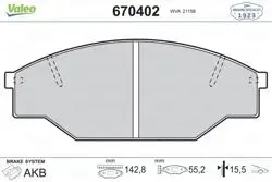 Ön Fren Balatası Toyota Hiace II 84-90 Hilux IV 01-04 Dyna 85-95 Lıteace 86-92