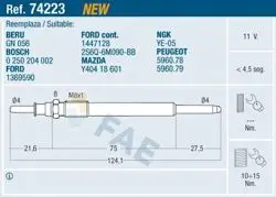 Kızdırma 11V Bujisi C1 C2 C3 Xsara II P107 P206 P307 P207 Dv4td (1,4Hdı) P206 P307 P407 Partner II C4 C5 II C3 II Berlingo II Berlingo III Dv6 (1.6 HDI) Fiesta IV 01-08 Fusion 03-12 1,4Tdcı / 1,6Tdcı Focus II 04-07 C Max 03-07 1,6Tdcı (Somunlu