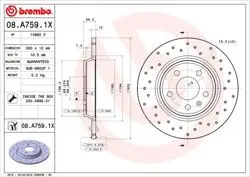 Fren Diski VW A4-A5-Q5 2008- A6 2012-Arka 300X12