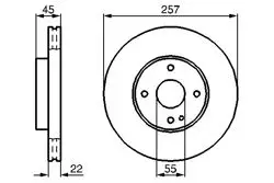 Mazda 323 94-98 Ba Ön Fren Diski 4B 255