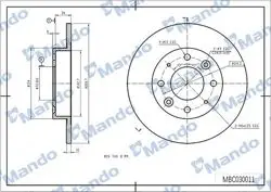 Kia Carens 02-06 Arka Fren Diski 0K9aa26251c 4B261