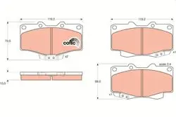 Ön Fren Balatası Toyota Hilux 1988-2000 Ln 106 4X4 2009- Land Cruiser 1996-
