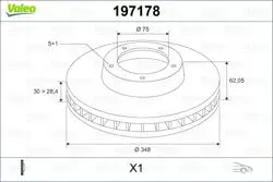 Disk BMW X5 (2006 -) 3.0D X6 (2008 -) 3.0Dfren Bınek (Ithal)